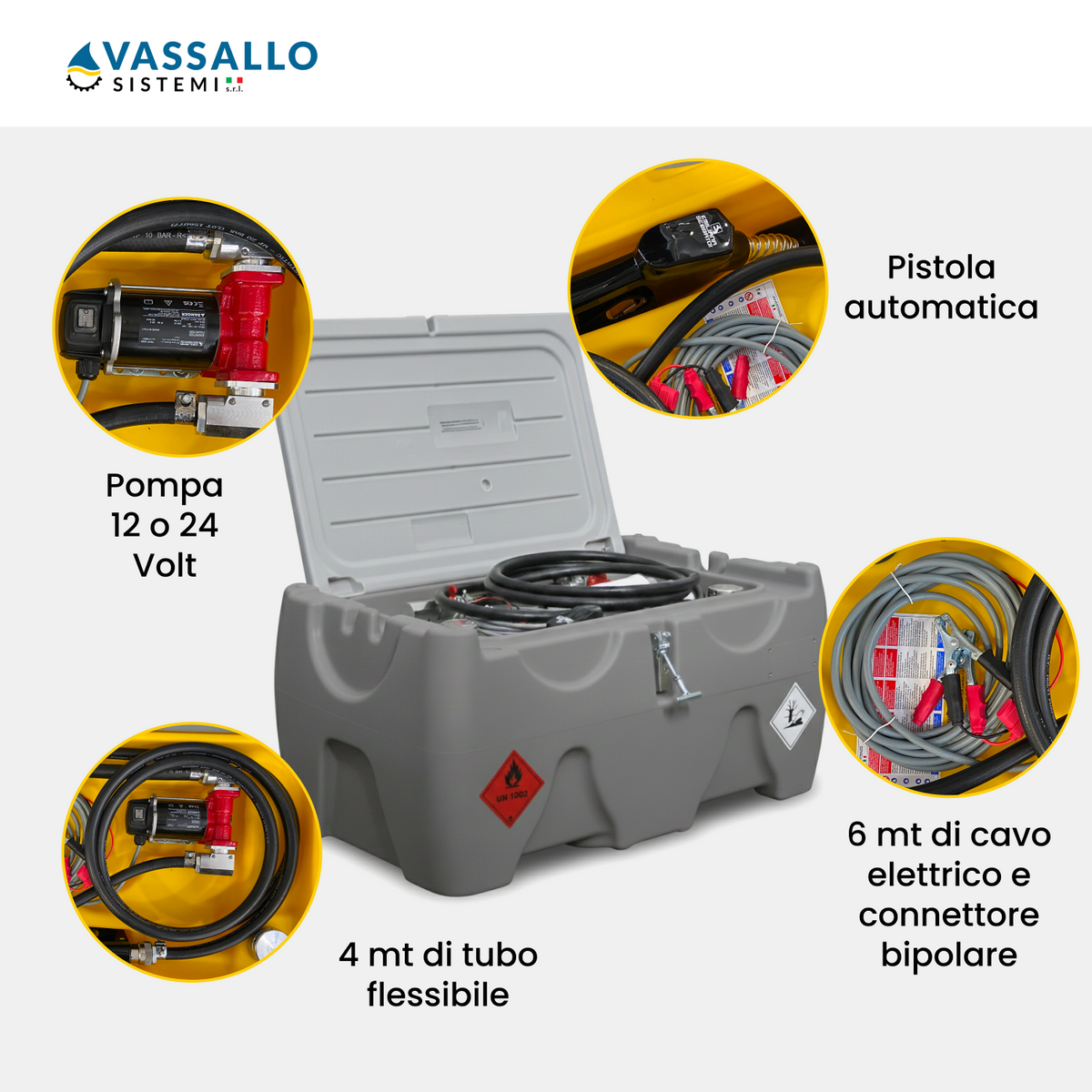 System Tank Diesel 150L - Pompe 12/24V | Vassallo Sistemi